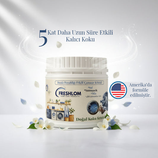 Freshlom Deniz Ferahlığı Etikili Doğal Yeni Nesil Çamaşır Parfümü - Koku Kristali - 350gr