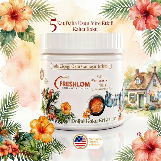 Freshlom Ada Çiçeği Özlü Doğal Yeni Nesil Çamaşır Parfümü - Koku Kristali - 350gr