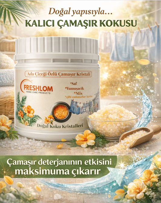 Freshlom Ada Çiçeği Özlü Doğal Yeni Nesil Çamaşır Parfümü - Koku Kristali - 350gr