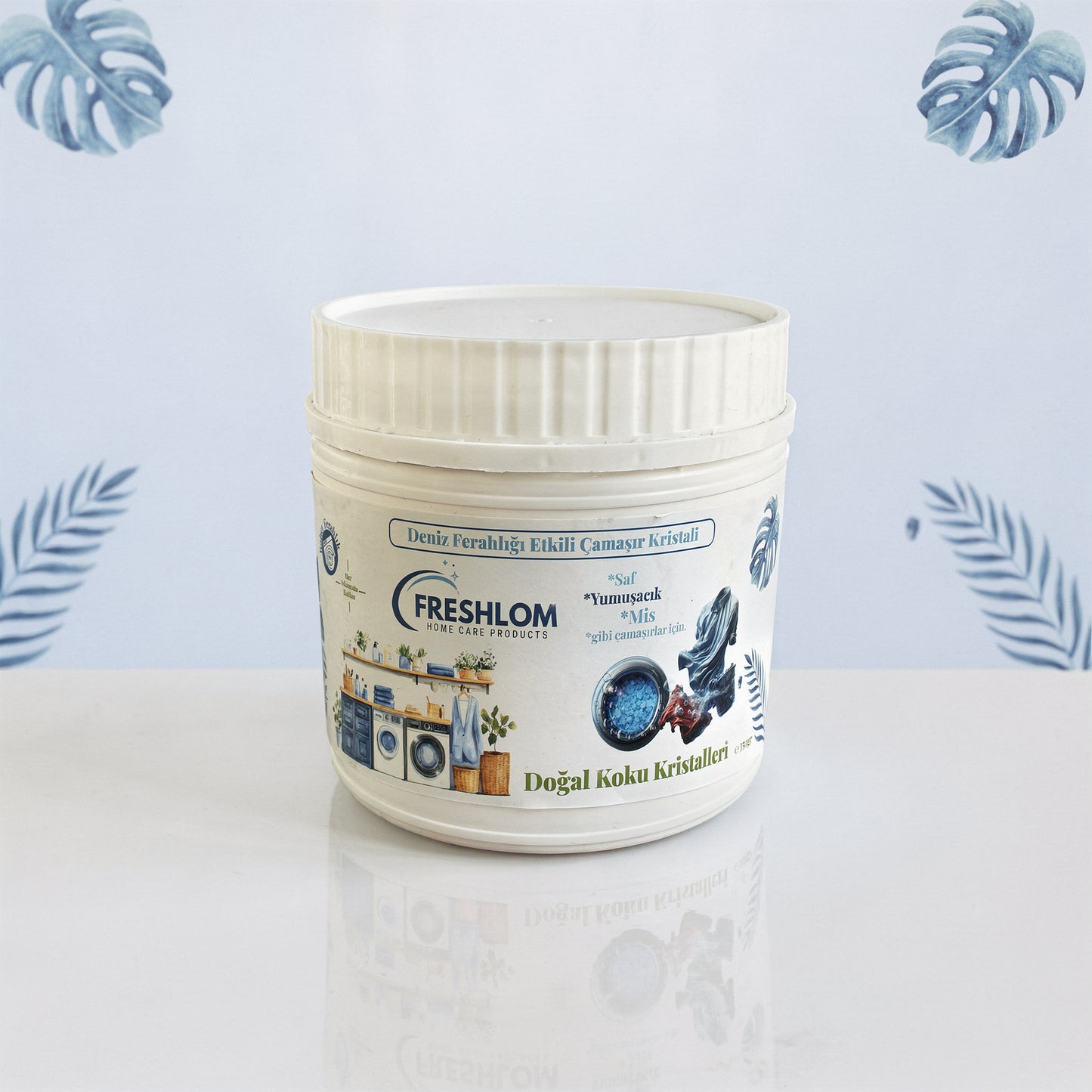 Freshlom Deniz Ferahlığı Etikili Doğal Yeni Nesil Çamaşır Parfümü - Koku Kristali - 350gr