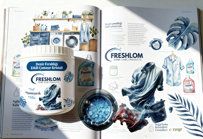 Freshlom Deniz Ferahlığı Etikili Doğal Yeni Nesil Çamaşır Parfümü - Koku Kristali - 350gr